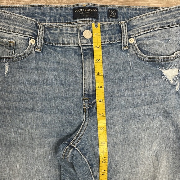 Lucky Brand Low Rise Skinny Stella Ankle Frayed Hem Distressed Denim Jeans 12/31 - Picture 9 of 16